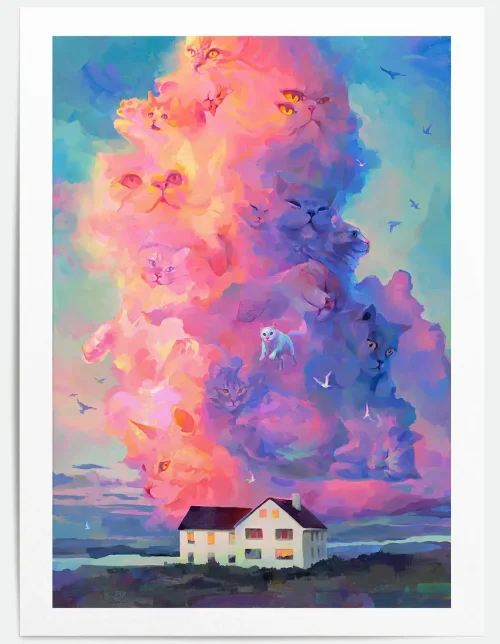 Cat Cloud print